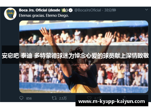 安息吧 泰迪 多特蒙德球迷为悼念心爱的球员献上深情致敬